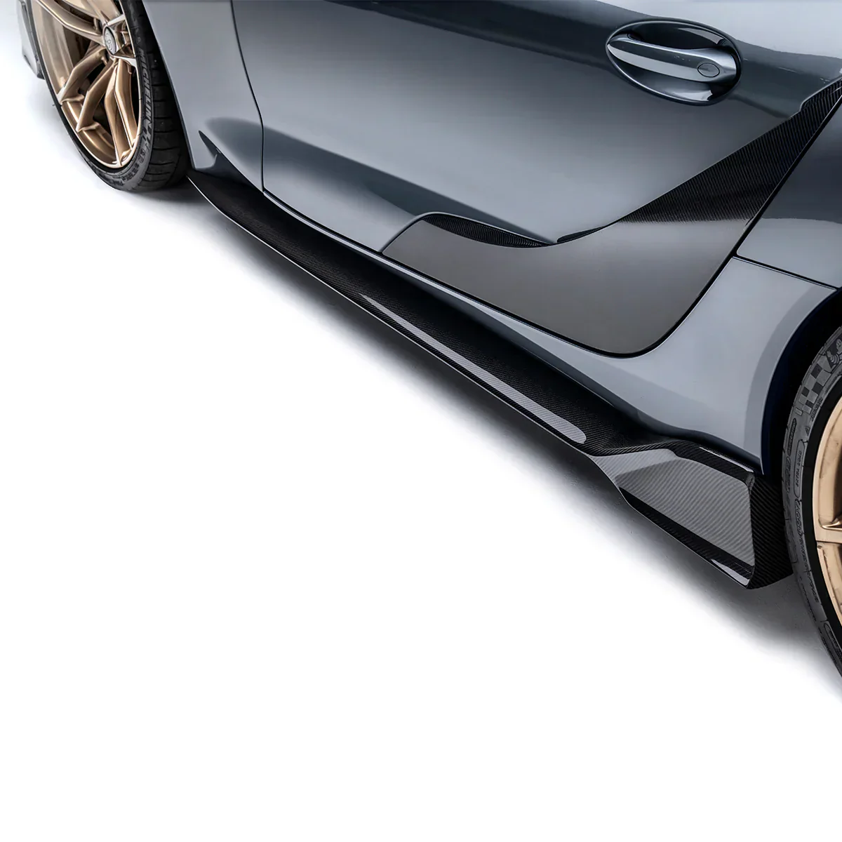 TOYOTA GR SUPRA CARBON FIBER SIDE SKIRTS V1 - Image 3