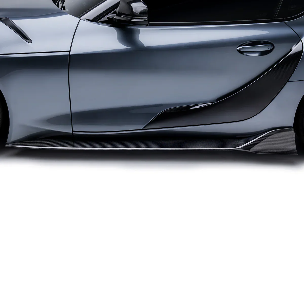 TOYOTA GR SUPRA CARBON FIBER SIDE SKIRTS V1 - Image 4