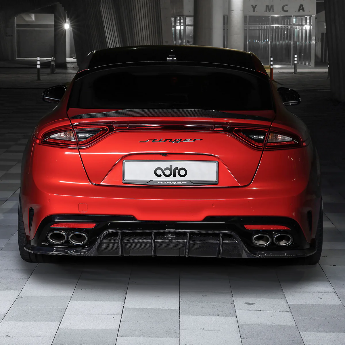 KIA STINGER CARBON FIBER REAR DIFFUSER V2 - Image 2
