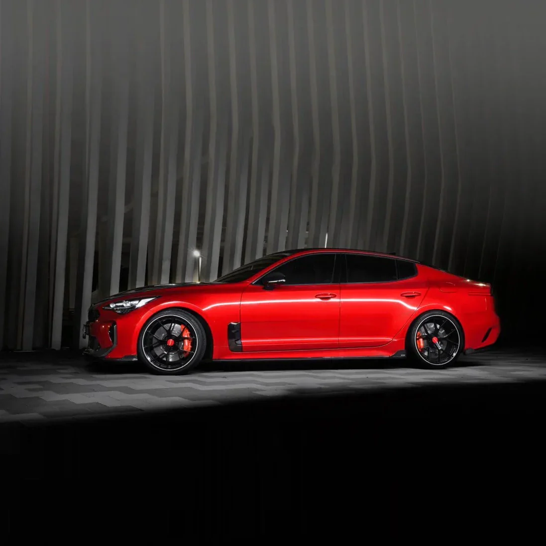KIA STINGER CARBON FIBER SIDE SKIRTS V2 - Image 4