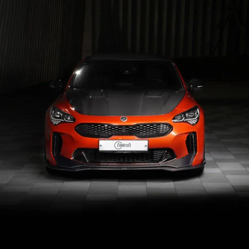 KIA STINGER CARBON FIBER UPPER + LOWER LIP SET V2 - Image 4