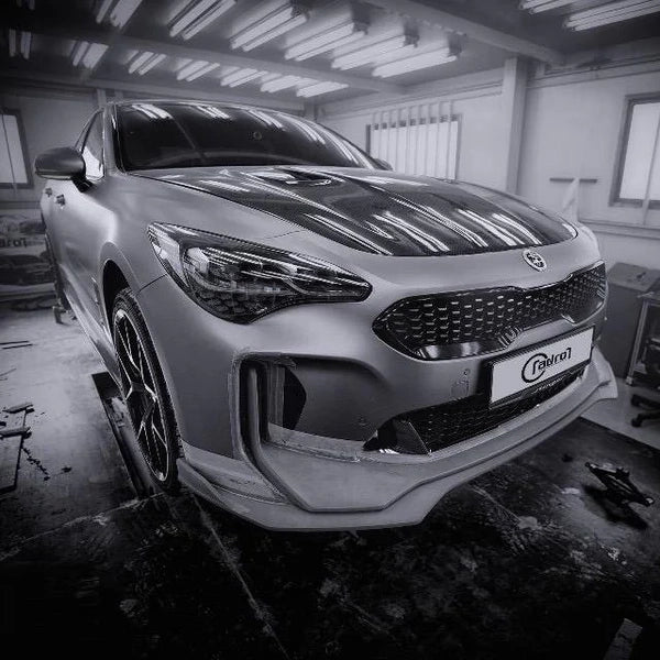 KIA STINGER CARBON FIBER UPPER + LOWER LIP SET V2 - Image 9