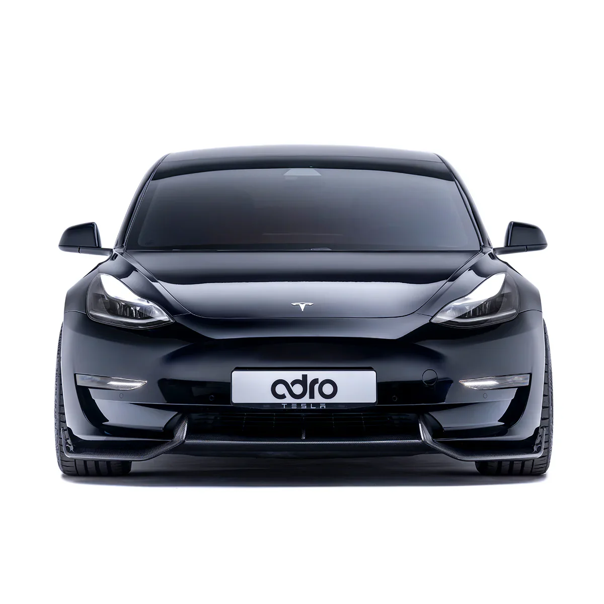 TESLA MODEL 3 CARBON FIBER FRONT LIP V2 - Image 2