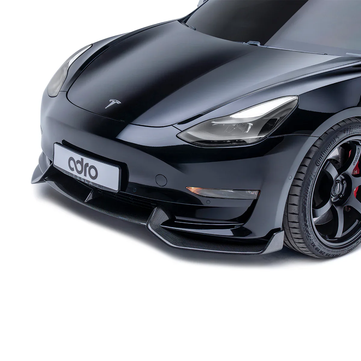 TESLA MODEL 3 CARBON FIBER FRONT LIP V2 - Image 4