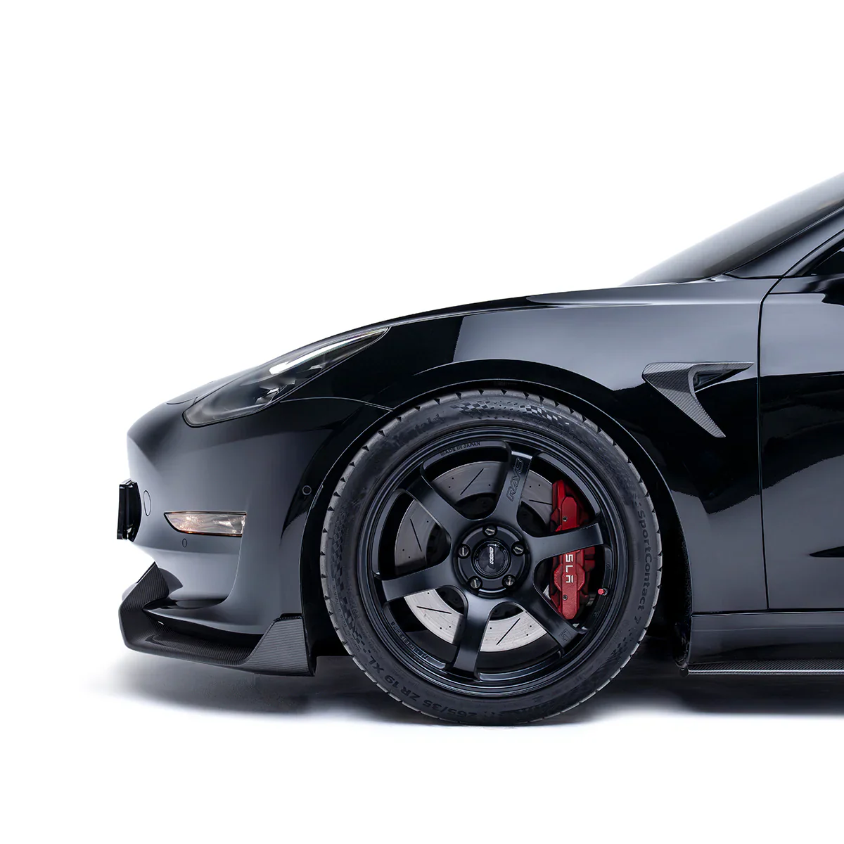 TESLA MODEL 3 CARBON FIBER FRONT LIP V2 - Image 6