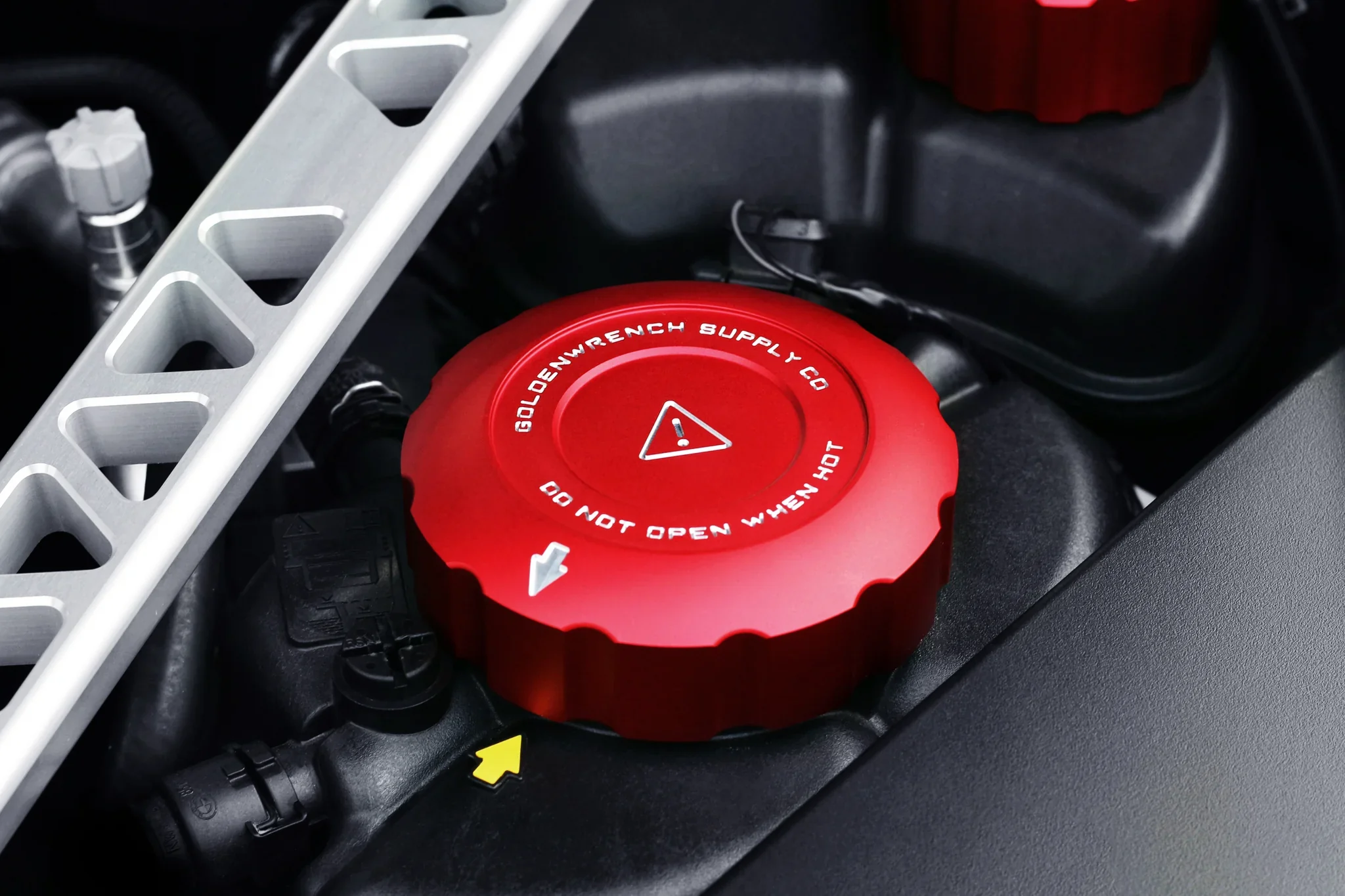 TOYOTA GR SUPRA 2020+ (A90) BLACKLINE PERFORMANCE COOLANT CAP COVER SET - Image 2