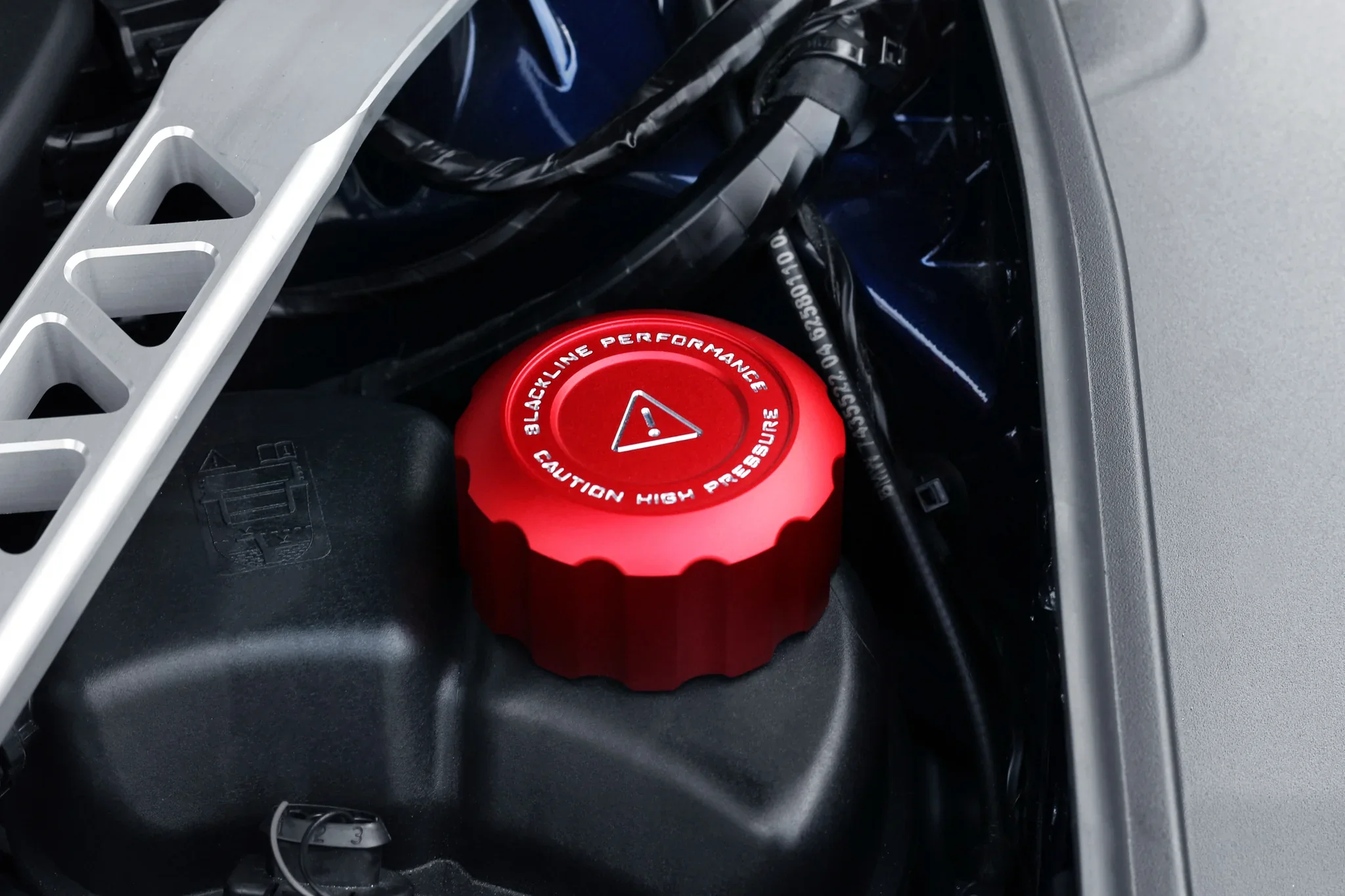 TOYOTA GR SUPRA 2020+ (A90) BLACKLINE PERFORMANCE COOLANT CAP COVER SET - Image 3